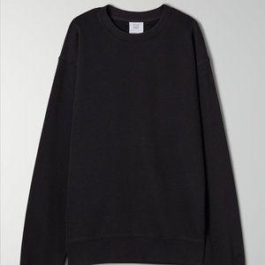 Aritzia Airy Fleece Perfect Crew - Black